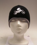 black knitted caps, motorcycle embroidery